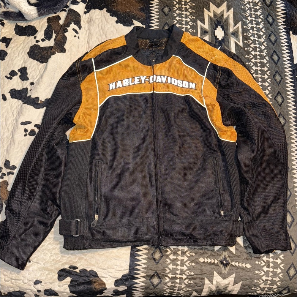 Harley-Davidson Black and Orange Performance Jacket